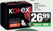 Kotex Ultra Sanitary Pads-8s/10s Each
