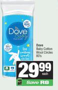 Dove Baby Cotton Wool Circles-80's Each