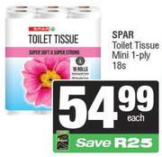 Spar Toilet Tissue  Mini 1-Ply-18s Each