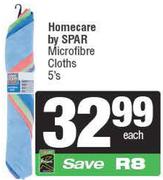 Homecare By Spar Microfibre Cloths-5's Each