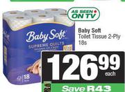 Baby Soft Toilet Tissue 2-ply -18s Each