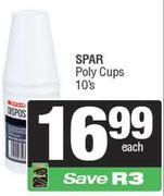 Spar Poly Cups-10's Each