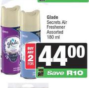 Glade Secrets Air Freshener Assorted-For Any 2 x 180ml