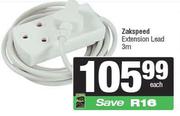 Zakspeed Extension Lead-3m Each