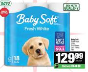Baby Soft Toilet Rolls 2 Ply 350 Sheets-18s Per Pack