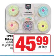 Spar Bakery Vanilla Cupcakes-6s Per Tray