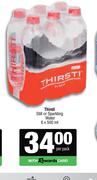 Thristi Still Or Sparkling Water-6 x 500ml