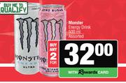   Monster Energy Drink Assorted-For Any 2 x 500ml