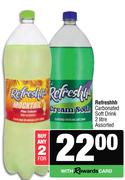 Refreshhh Carbonated Soft Drink Assorted-For Any 2  x 2Ltr