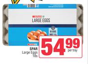 Spar Large Eggs-18s Per Tray