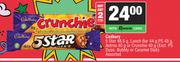 Cadbury 5 Star 48.5g,Lunch Bar 44g,PS 48g,Astros 40g Or Crunchie 40g-For 2