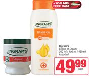 Ingram's Lotion Or Cream Assorted-300ml/400ml/450ml