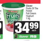 Clover Fruits Of The Forest Full Cream Yoghurt-1Kg Each