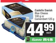 Castello Danish Blue Cheese 100g Or Camembert 125g-Each