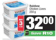 Rainbow Chicken Livers-For 3 x 250g 