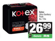 Kotex Ultra Sanitary Pads-8s/10s Each