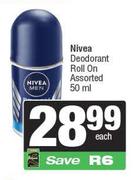 Nivea Deodorant Roll On Assorted-50ml Each