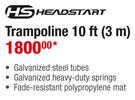 Headstart Trampoline 10 Ft (3m)