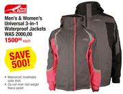 First Ascent Men's & Women's Universal 3-in-1 Waterproof Jackets-Each