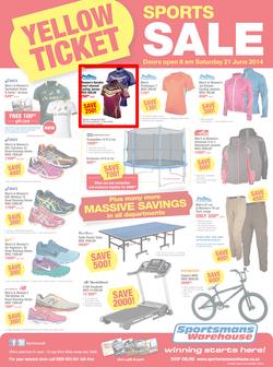Sportsmans Warehouse : Yellow Ticket Sale (21 Jun - 13 Jul 2014), page 1