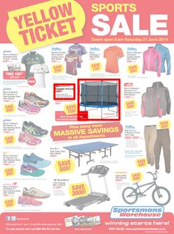 Sportsmans Warehouse : Yellow Ticket Sale (21 Jun - 13 Jul 2014), page 1