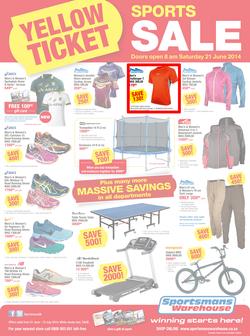 Sportsmans Warehouse : Yellow Ticket Sale (21 Jun - 13 Jul 2014), page 1