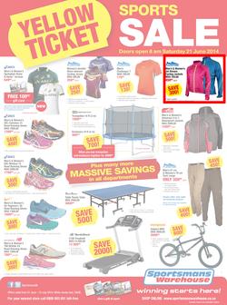Sportsmans Warehouse : Yellow Ticket Sale (21 Jun - 13 Jul 2014), page 1