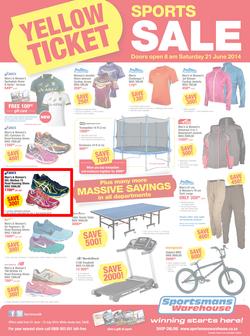Sportsmans Warehouse : Yellow Ticket Sale (21 Jun - 13 Jul 2014), page 1