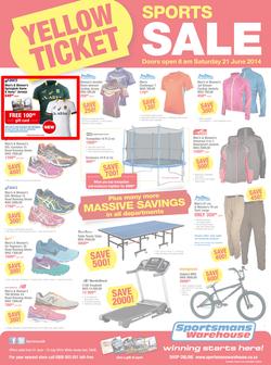 Sportsmans Warehouse : Yellow Ticket Sale (21 Jun - 13 Jul 2014), page 1