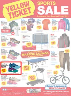 Sportsmans Warehouse : Yellow Ticket Sale (21 Jun - 13 Jul 2014), page 1