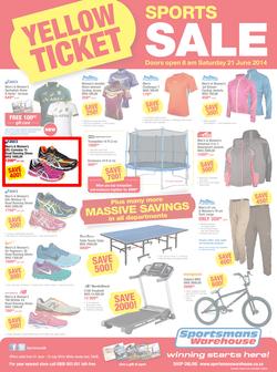 Sportsmans Warehouse : Yellow Ticket Sale (21 Jun - 13 Jul 2014), page 1