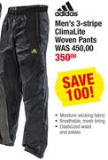Adidas Men's 3-Stripe ClimaLite Woven Pants
