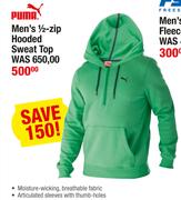 Puma Men's 1/2-Zip Hooded Sweat Top