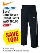Junior Boys' Core Woven Sweat Pants