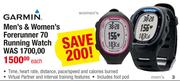 Garmin Men's & Women's Forerunner 70 Running Watch-Each