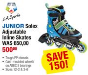 LA Sports Junior Solex Adjustable Inline Skates