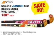 Grays Senior & Junior Star Hockey Sticks-Each