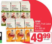 Spar 100% Fruit Juice Blend Assorted-6 x 200ml