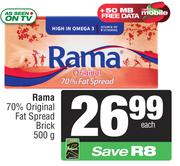 Rama 70% Original Fat Spread Brick-500g Each