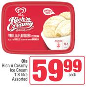 Ola Rich n Creamy Ice Cream Assorted-1.8Ltr Each