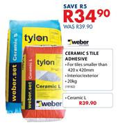 Weber 20Kg Ceramic S Tile Adhesive
