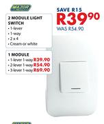 Major Tech 1 Module Light Switch 3-Lever 1-Way