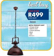 Bright Star 60W Metal Pendant Light PEN743/1