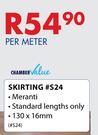 Chamber Value Skirting #S24 Meranti-130 x 16mm Per M