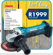 Makita Cordless Angle Grinder DGA452ZK