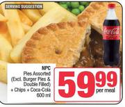 NPC Pies Assorted + Chips + Coca-Cola 600ml-Per Meal