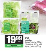 Spar Freshline Season's Value 220g,Crisp Heart 300g & Butter Lettuce 200g