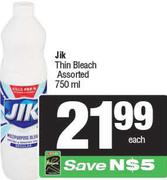 Jik Thin Bleach Assorted-750ml