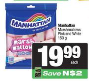 Manhattan Marshmallows Pink And White-150g Each