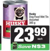 Husky Dog Food Wet Tin Assorted-385g